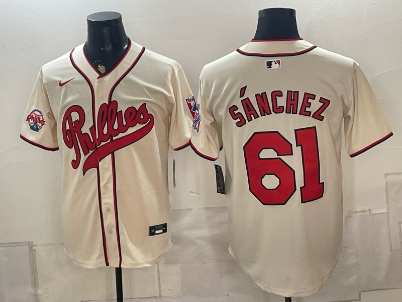 Men 2026 Philadelphia Phillies #61 Sanchez cream Game Nike MLB Jerseys 0823003->philadelphia phillies->MLB Jersey